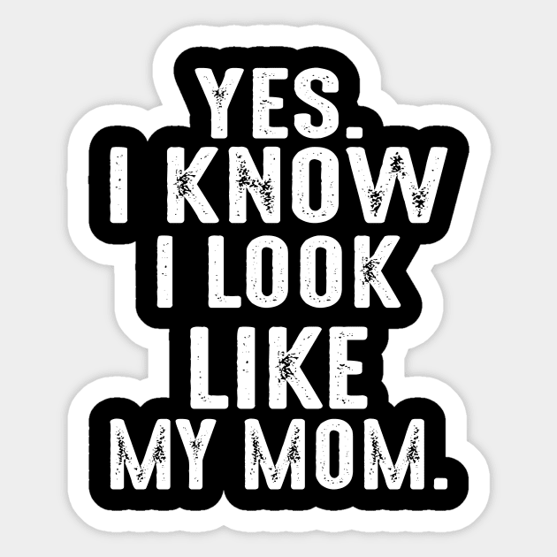 Yes I Know I Look Like My Mom Sticker by Jenna Lyannion